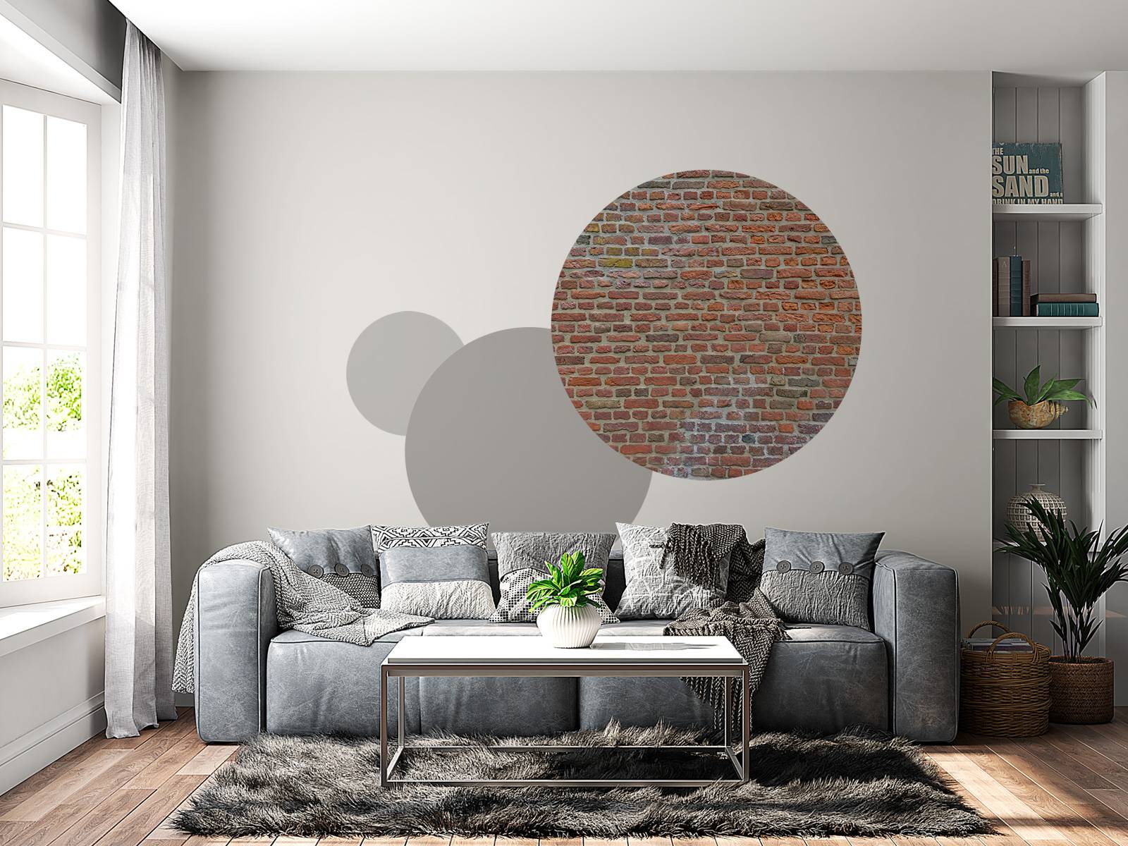 Wall with big and small bricks