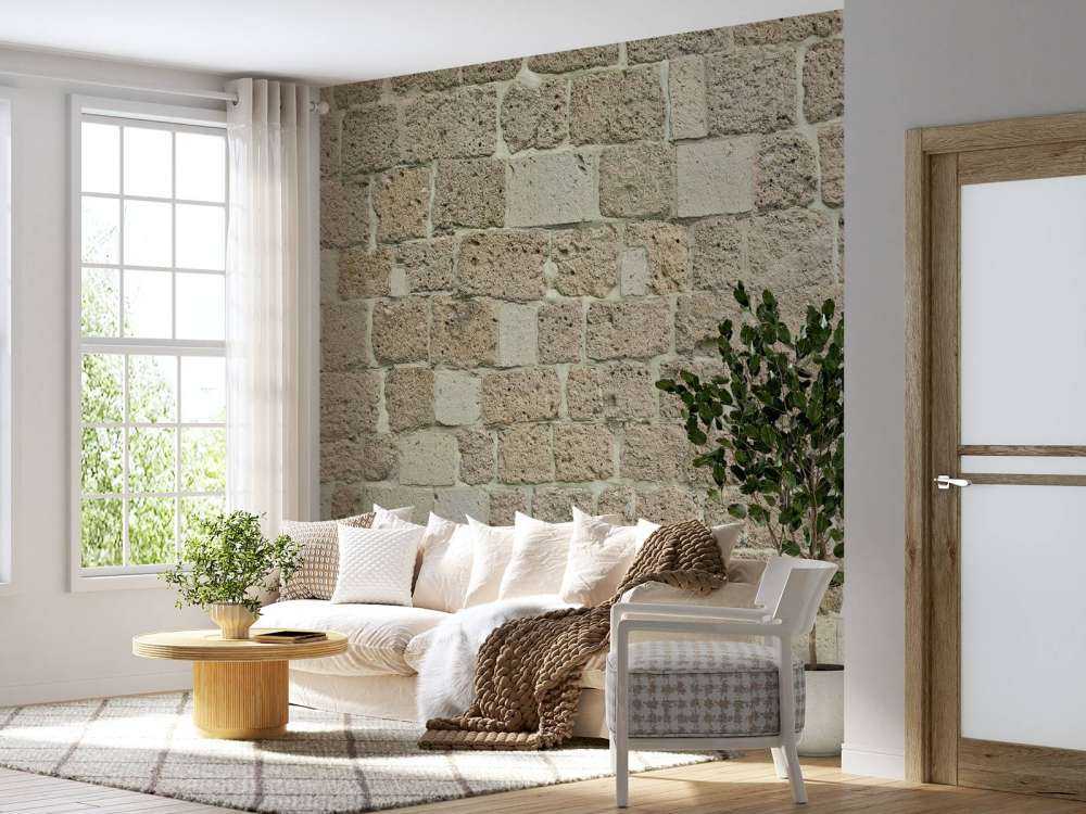 Wall with big bricks