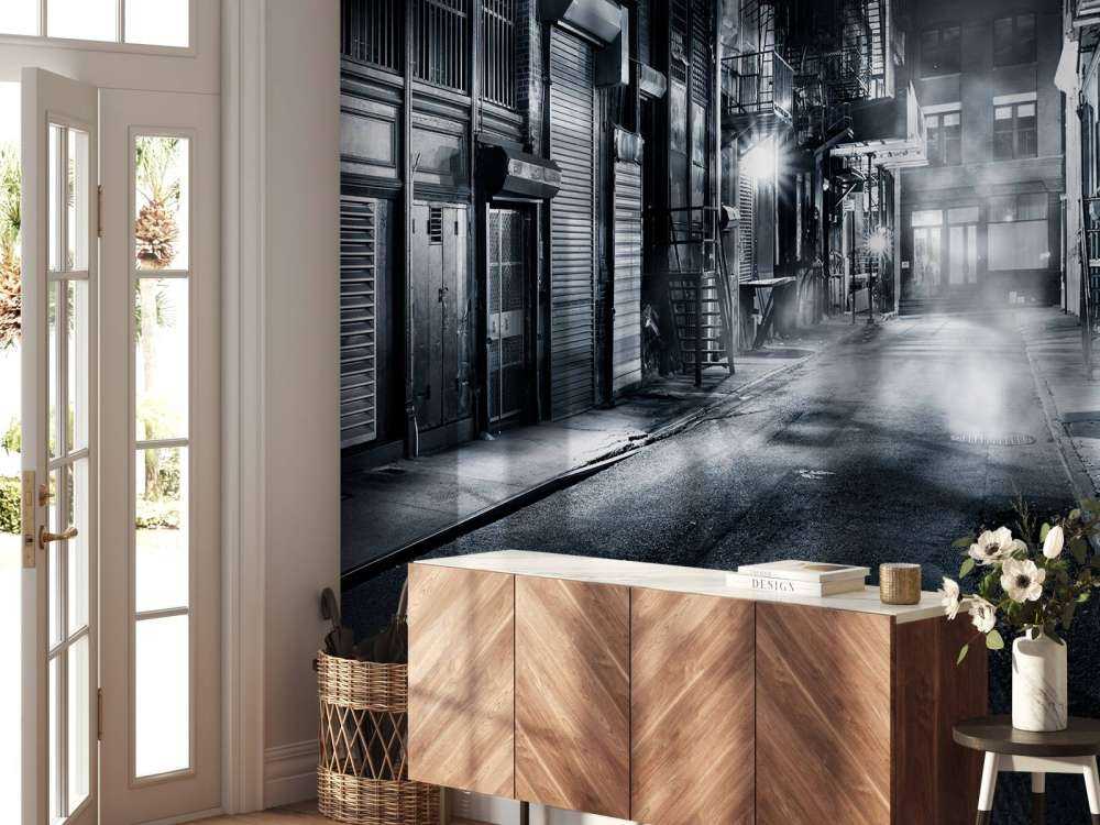 Verlaten steeg in New York