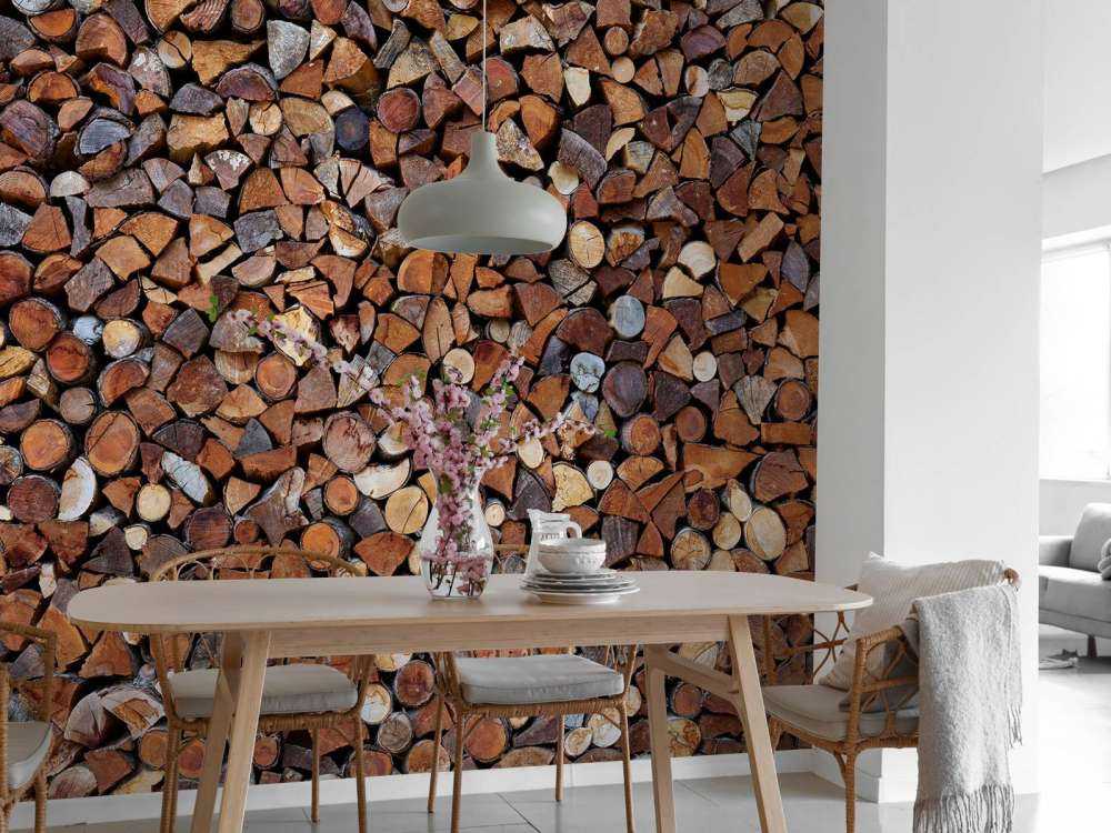 Stacked wood