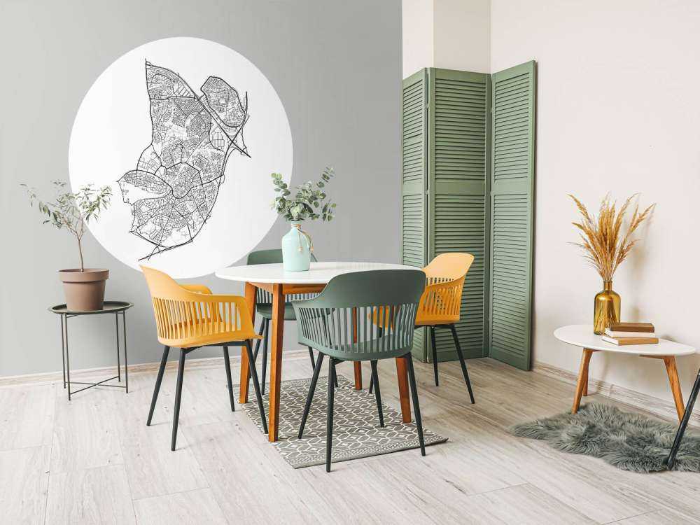 Plattegrond van Amersfoort, wit