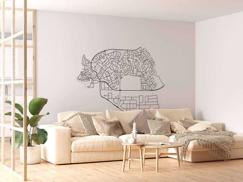 Plattegrond van Urk, wit 