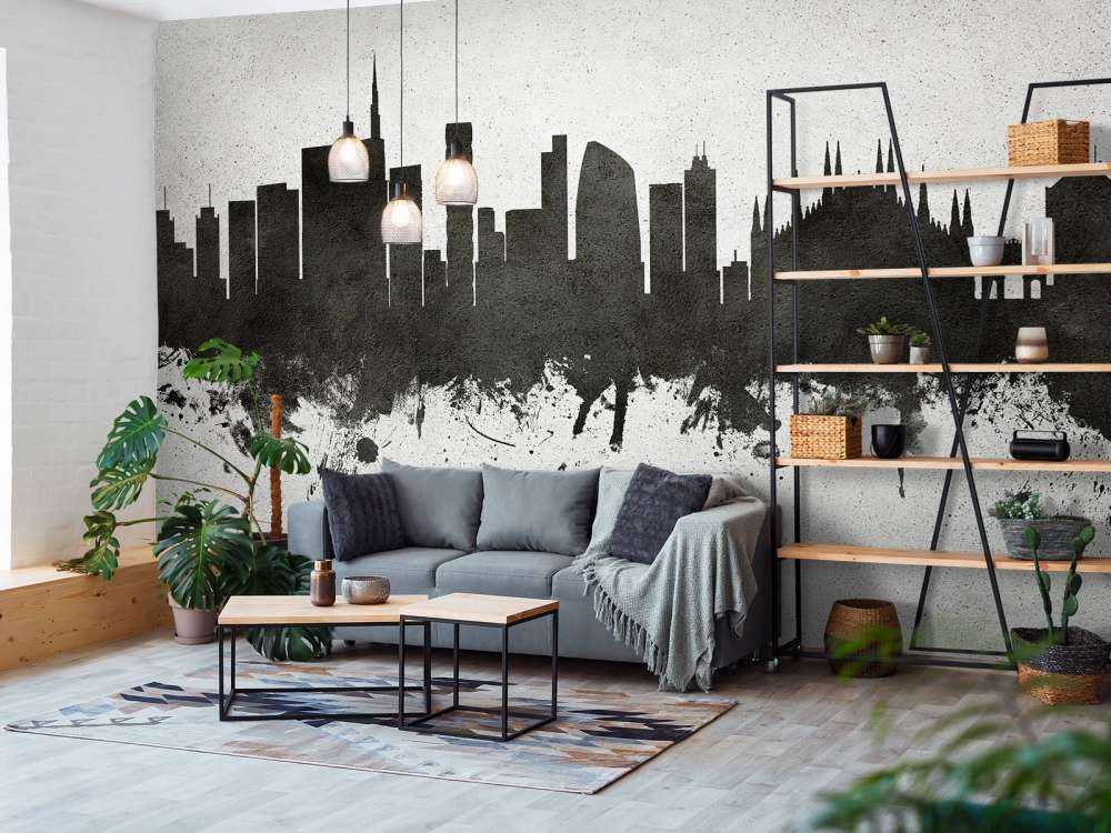 Watercolor skyline, Milan