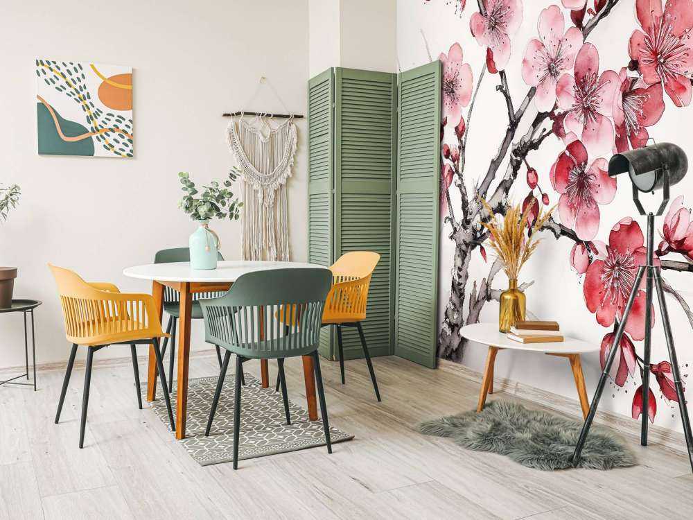 Ink Cherry Blossoms Branches #6