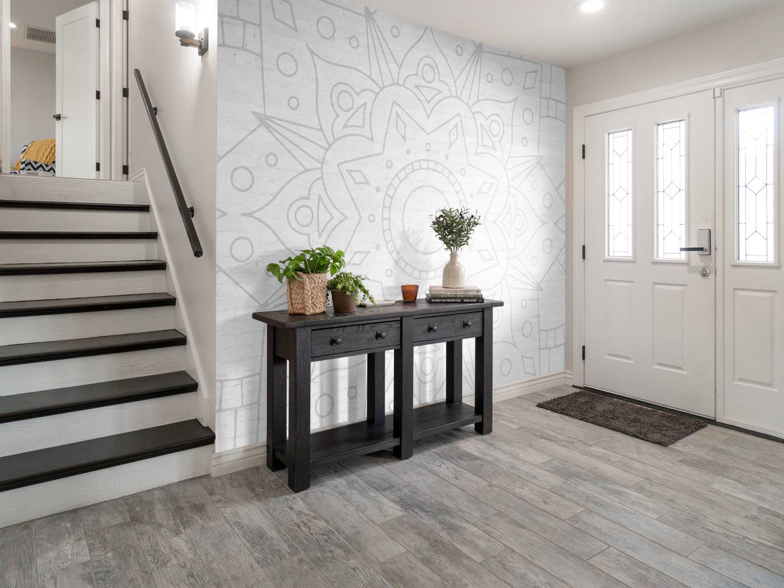 Geometric Gray Mandala