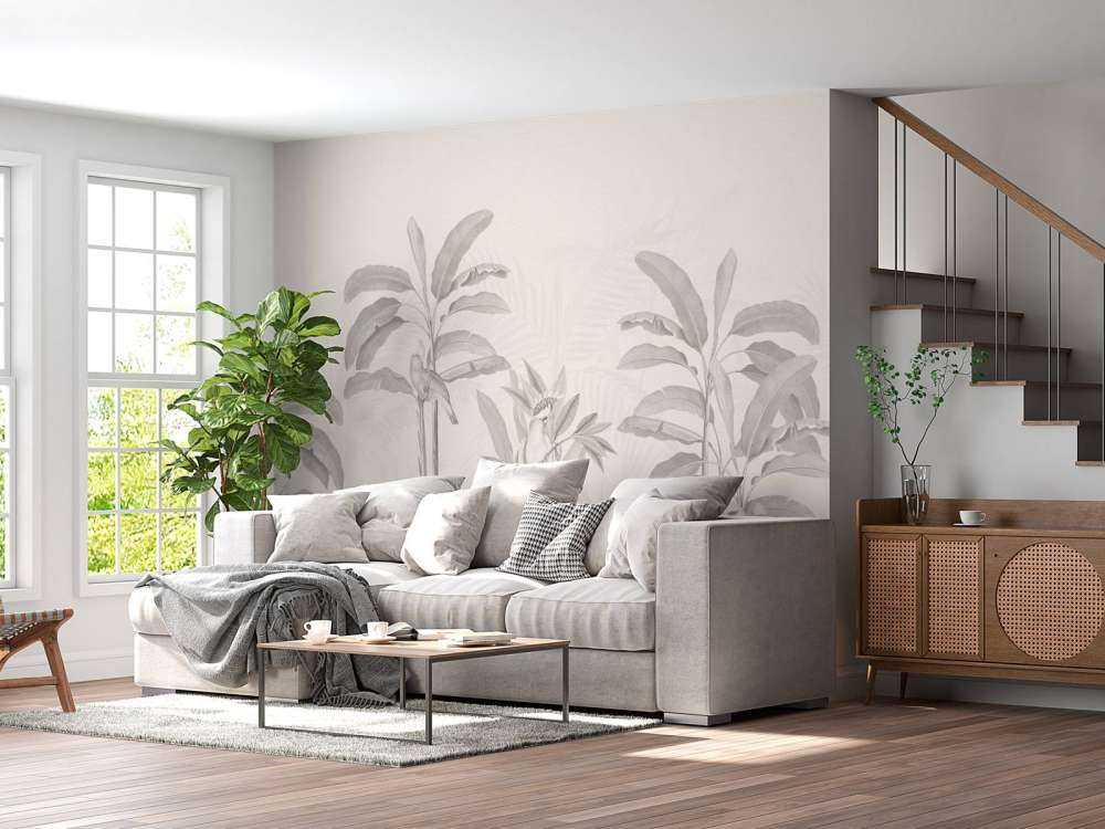 Vintage Jungle Landscape - sepia