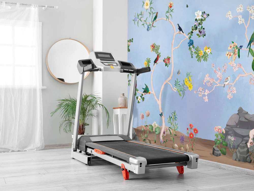 Birds in the Garden Blue Panorama