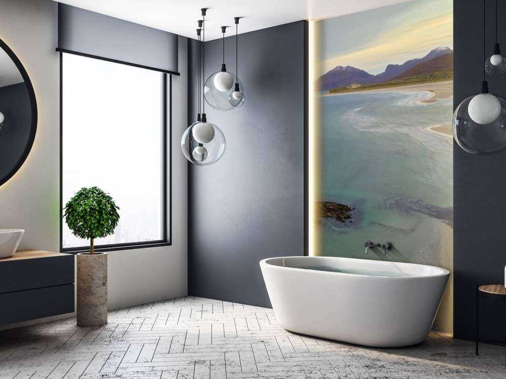 Sea and mountains along the coastline