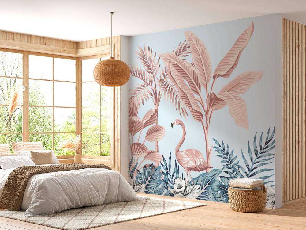 Pink tropical jungle