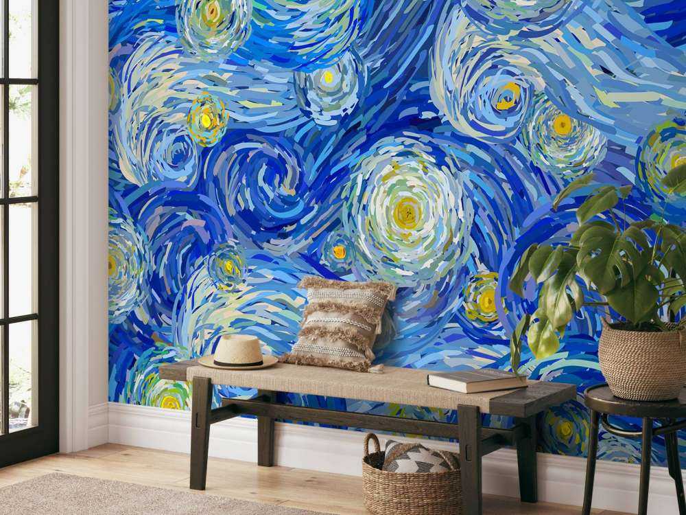 Starry Night' by Vincent Van Gogh Wallpaper Mural