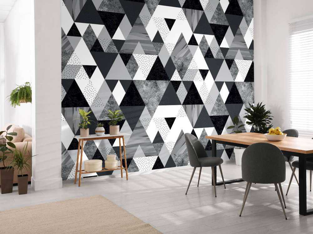 Black and white tile pattern