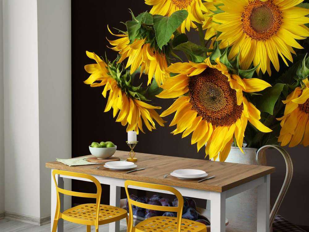 Sunflowers and berries