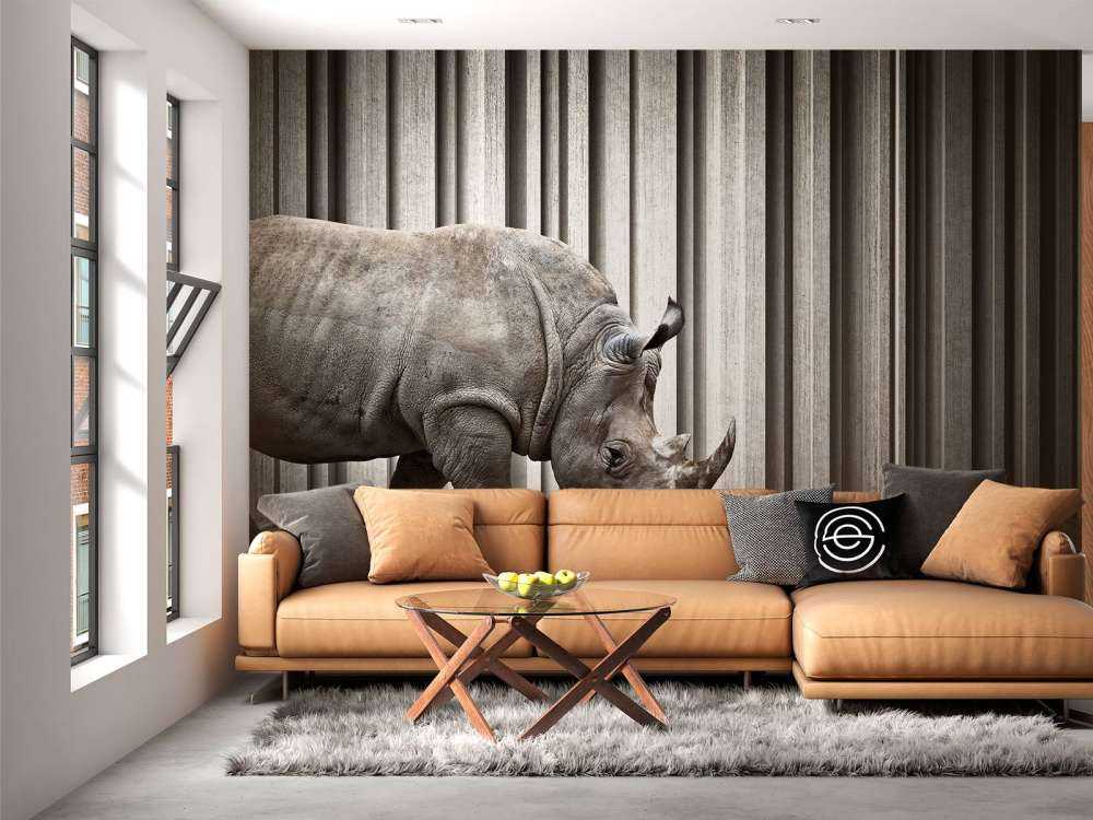 Rhinoceros in hall