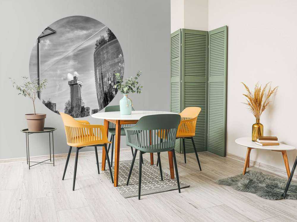 The Museumdepot (The Depot) in Rotterdam in black and white 