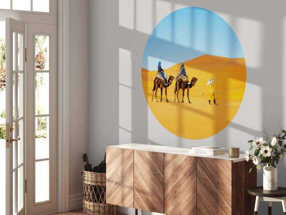 Camel ride through the desert