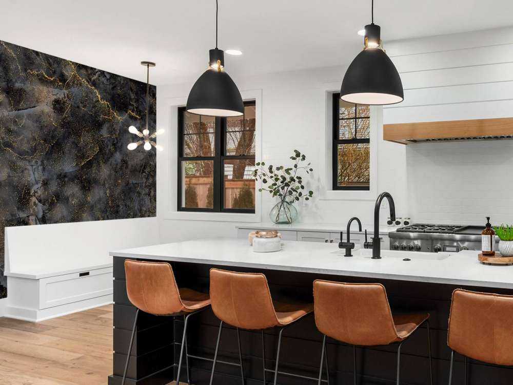 Golden marble structure