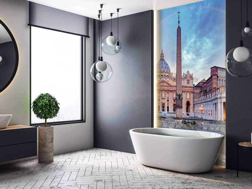 St Peter's Square with rainbow