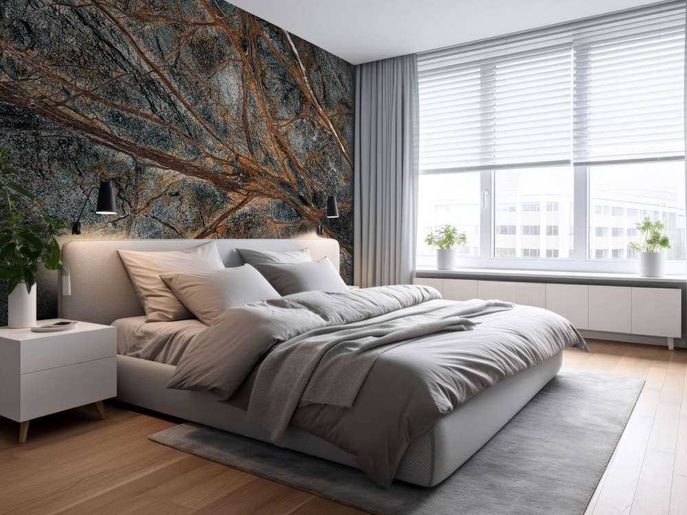 Grey marble with detailed vein structure