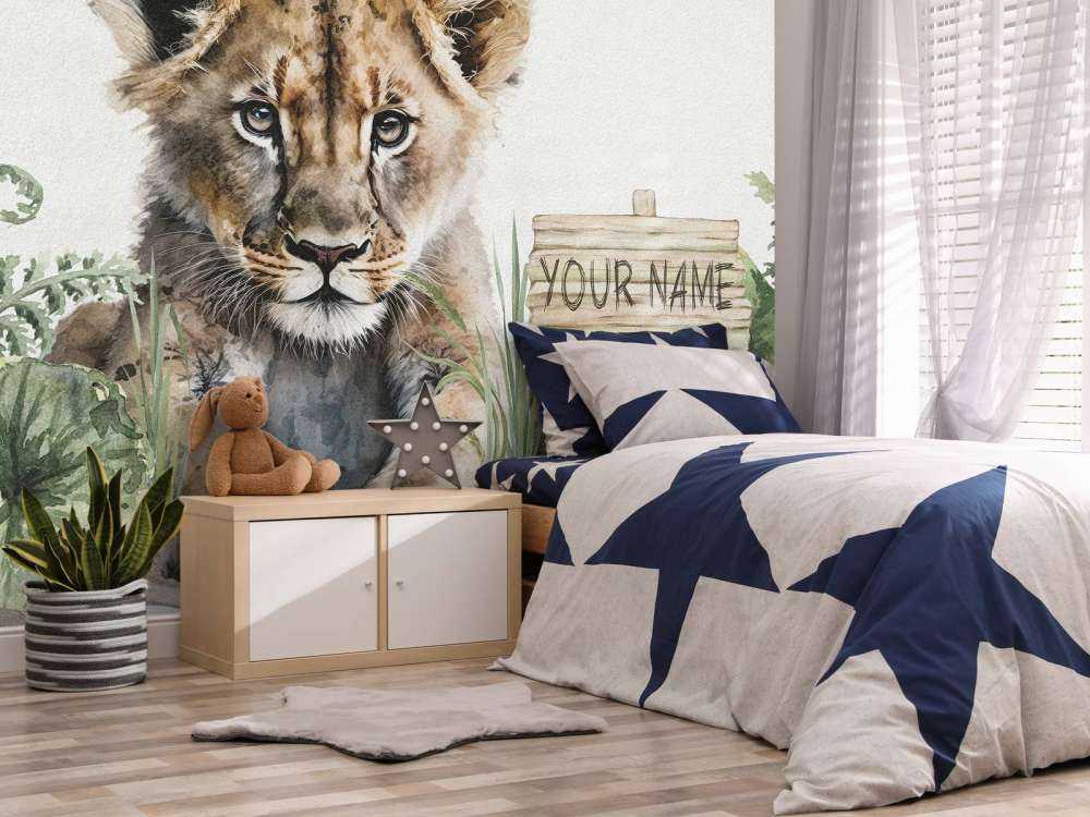 Young lion in the jungle