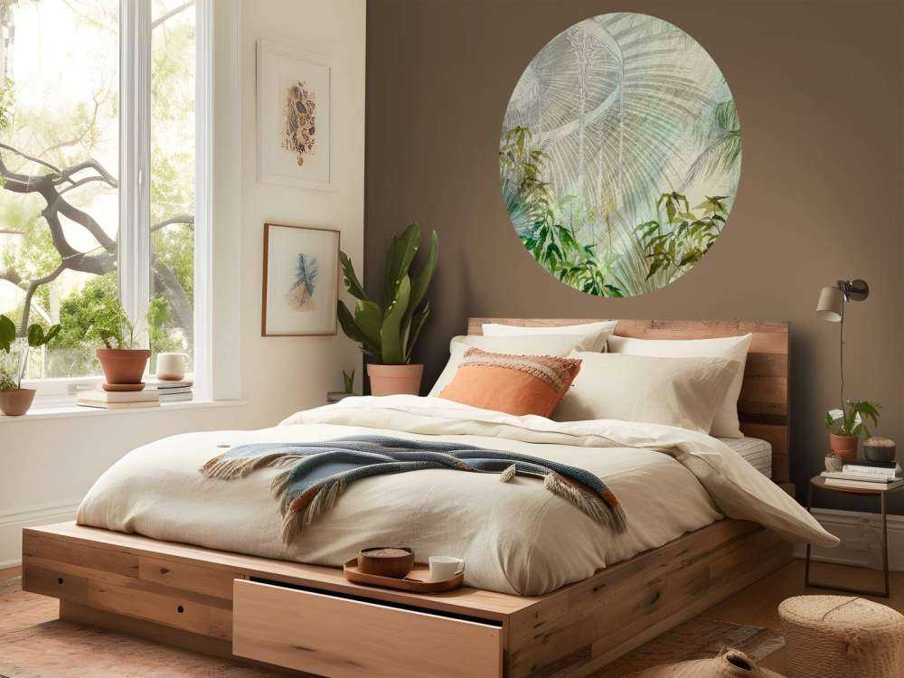 Greenhouse with tropical plants