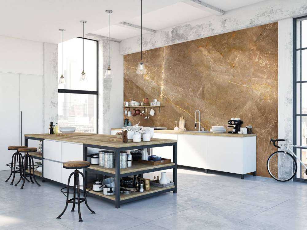 Natural brown marble