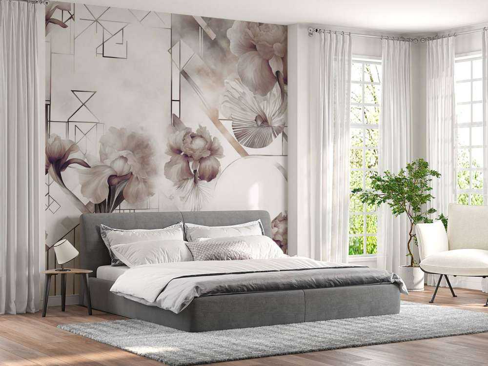 Watercolor Geometry Brown