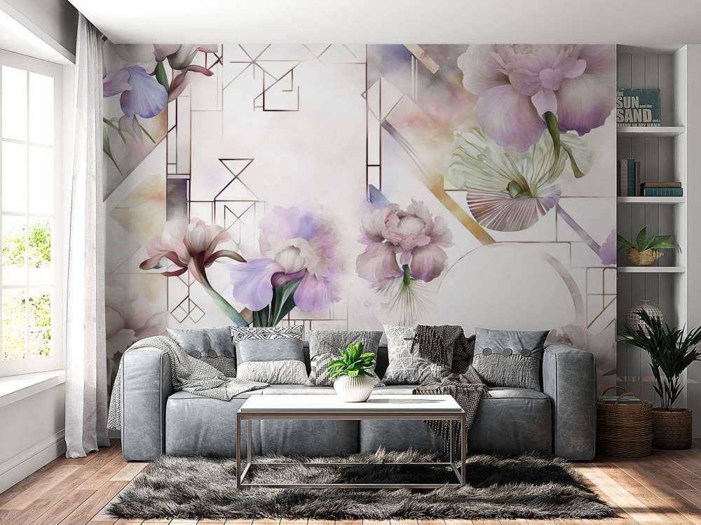 Watercolor Geometry Pink