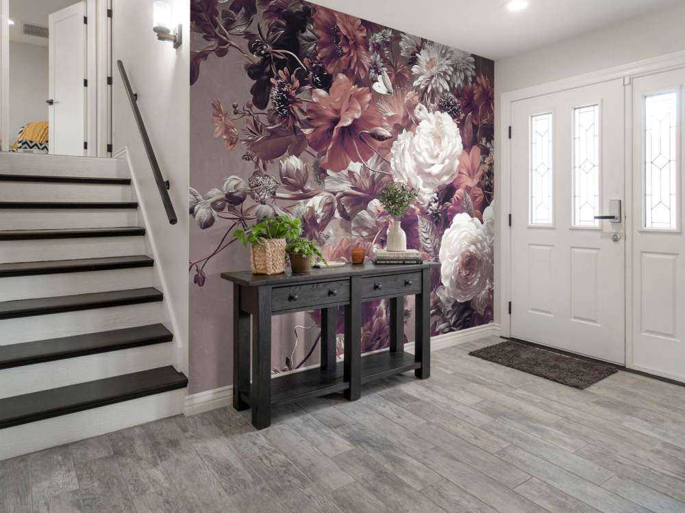 Big bouquet with orange poppies