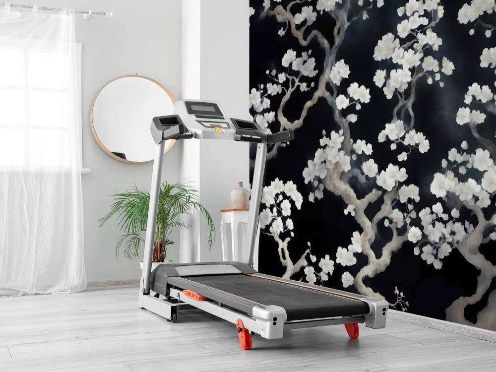 Wonderful blooming forest - black