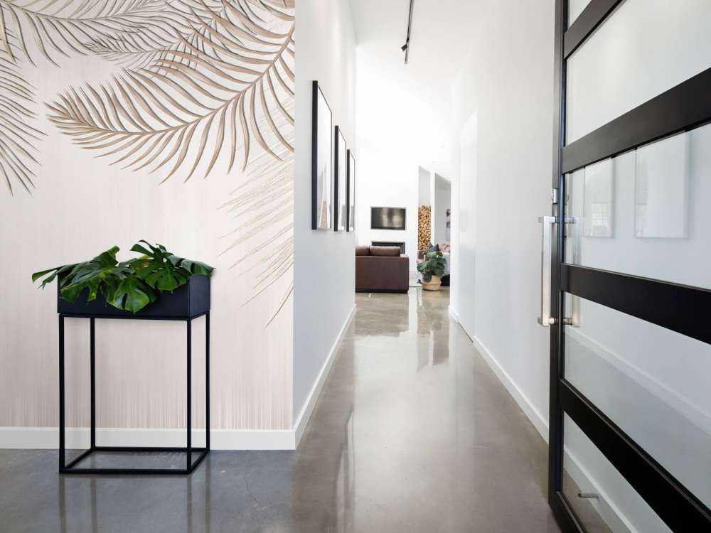 Beige colored palm leaves