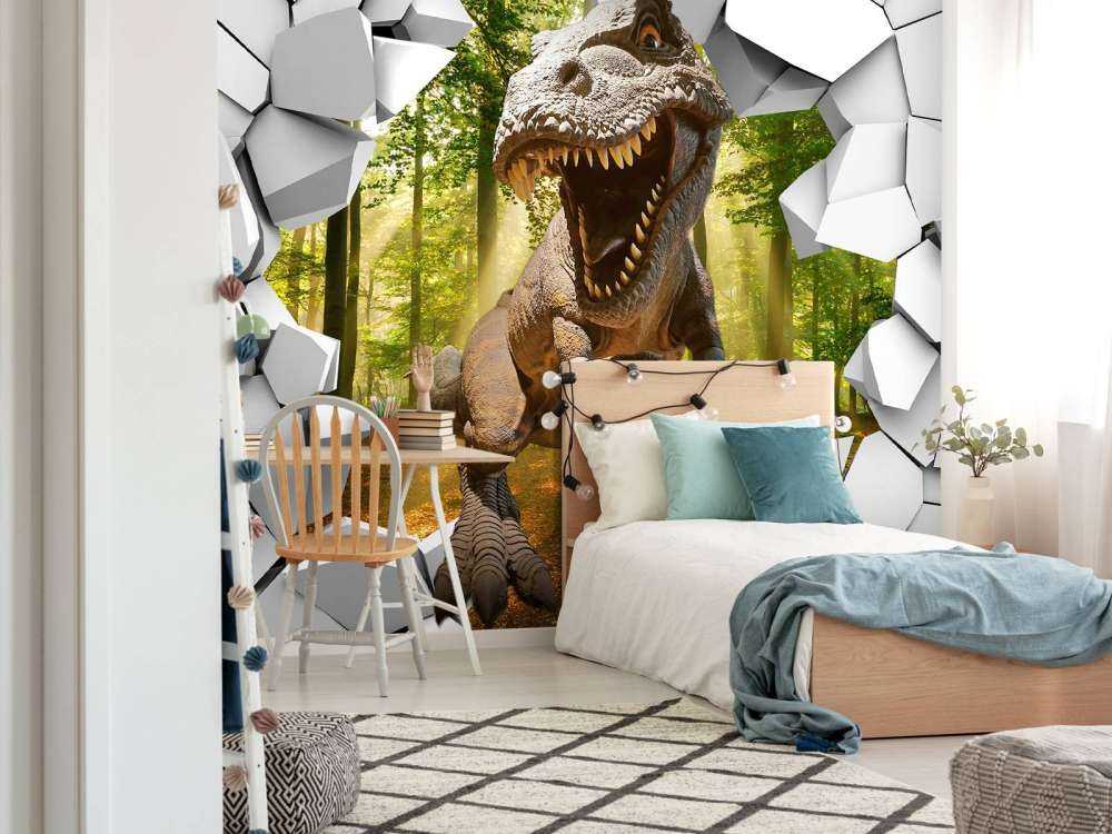 Dino in a wall