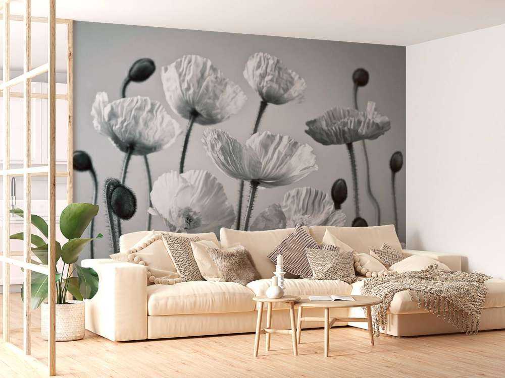 Blue tone poppies