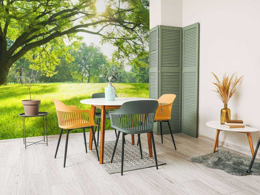 Beautiful tree with green grass