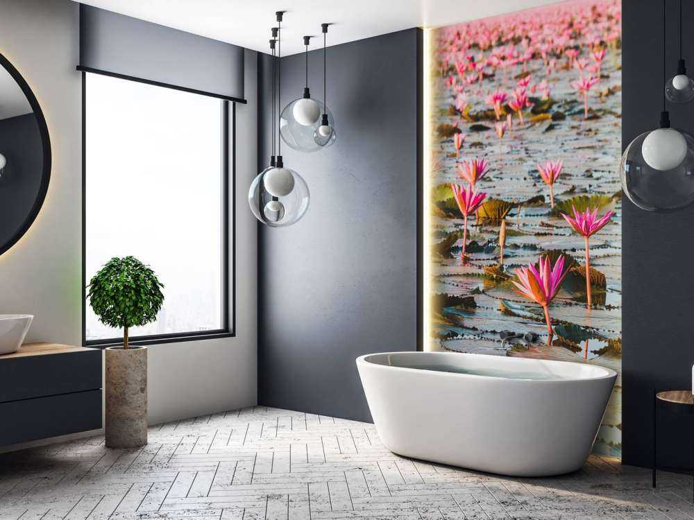 Sea of lotus flowers