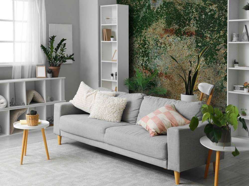 Industrial green metal structure