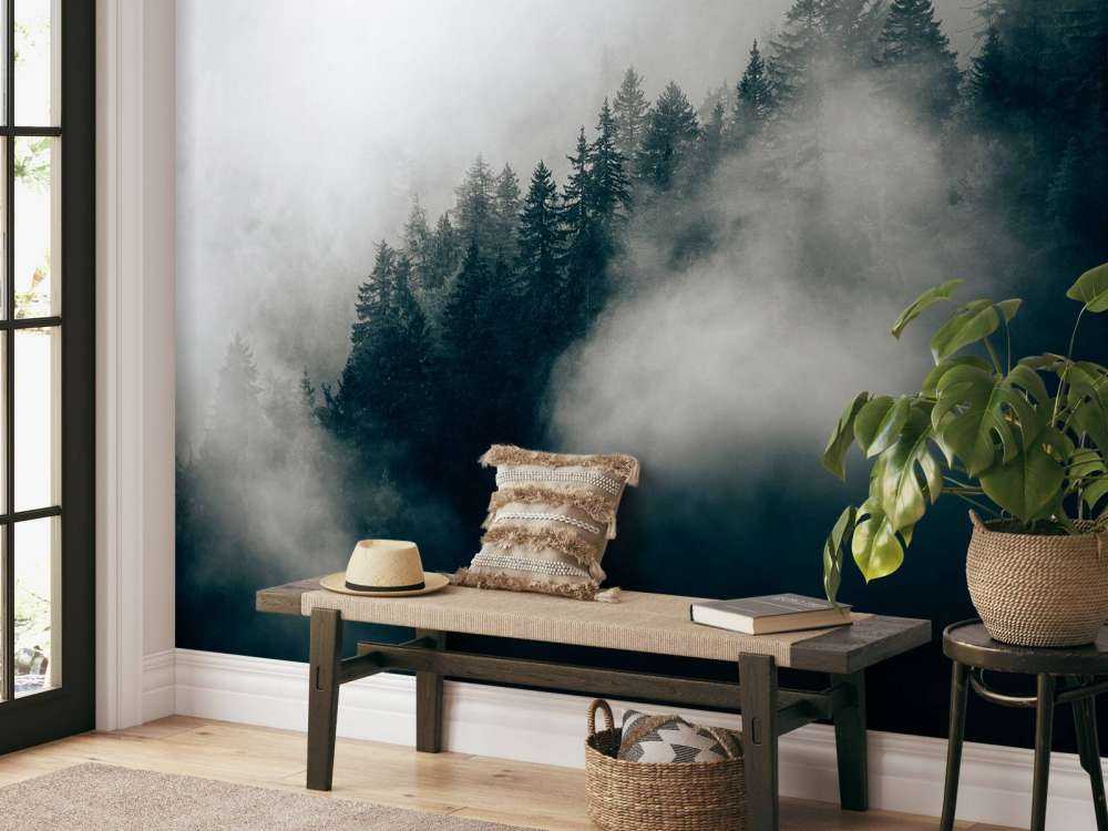 Foggy alpine morning