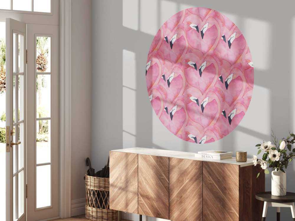 Watercolor flamingos