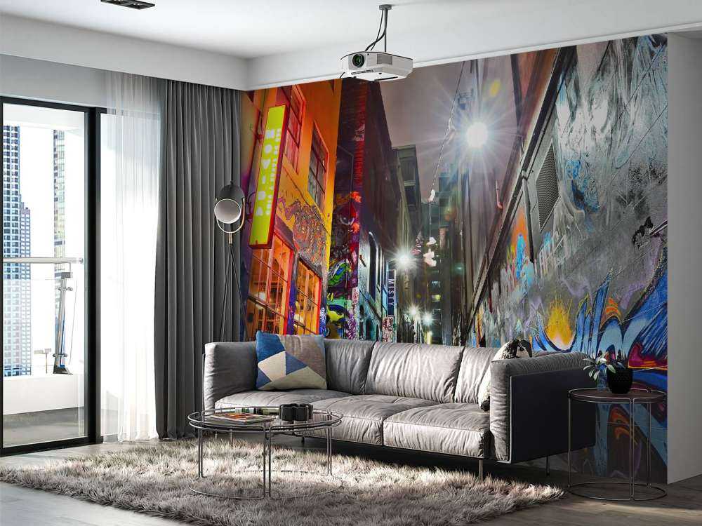 Street with graffiti