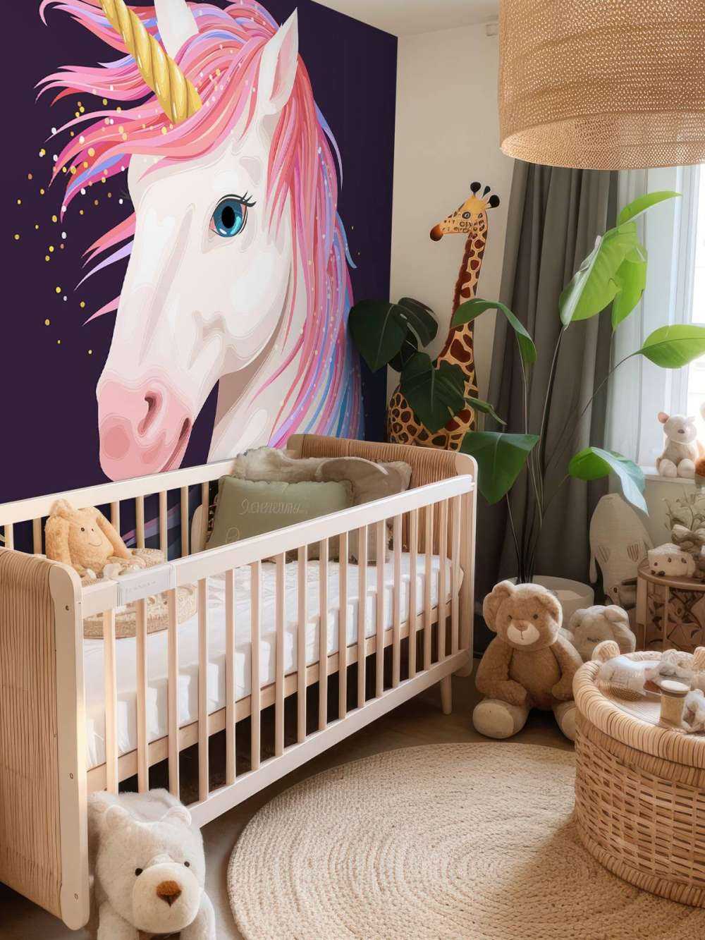 Unicorn with coloured mane