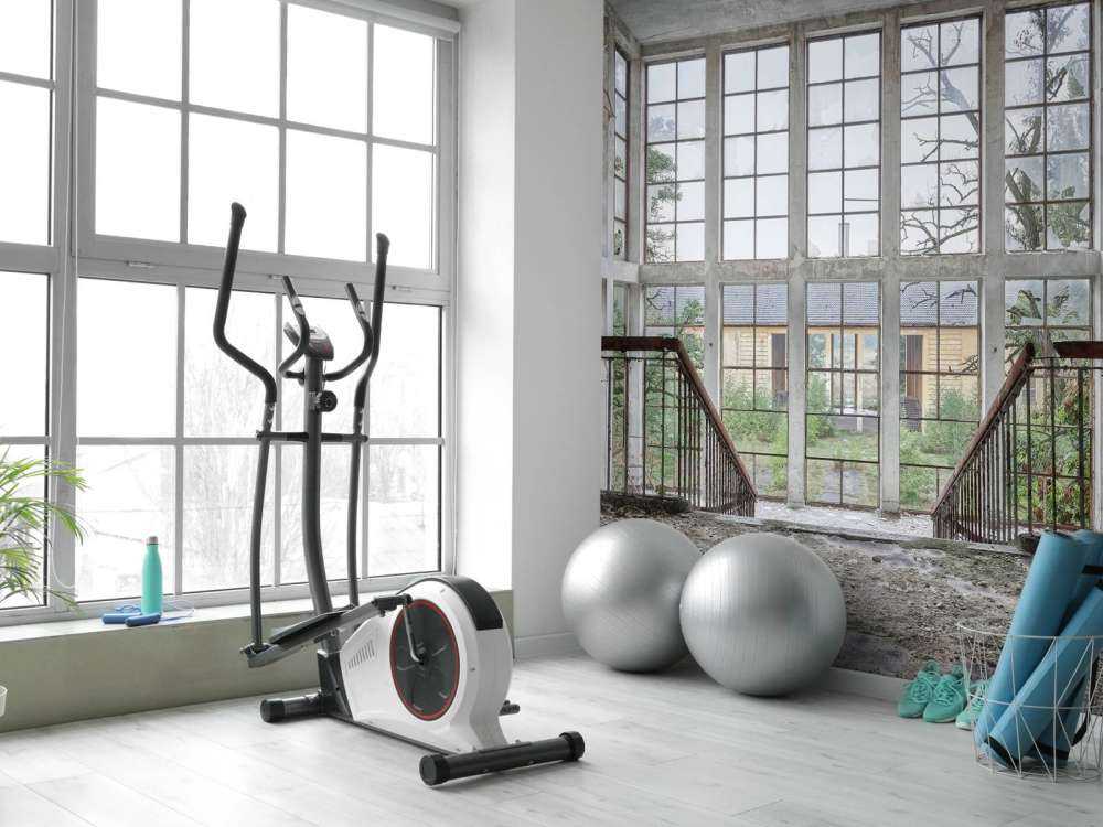 Stairs in abandoned building