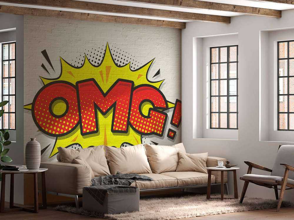 Coloured graffiti on wall