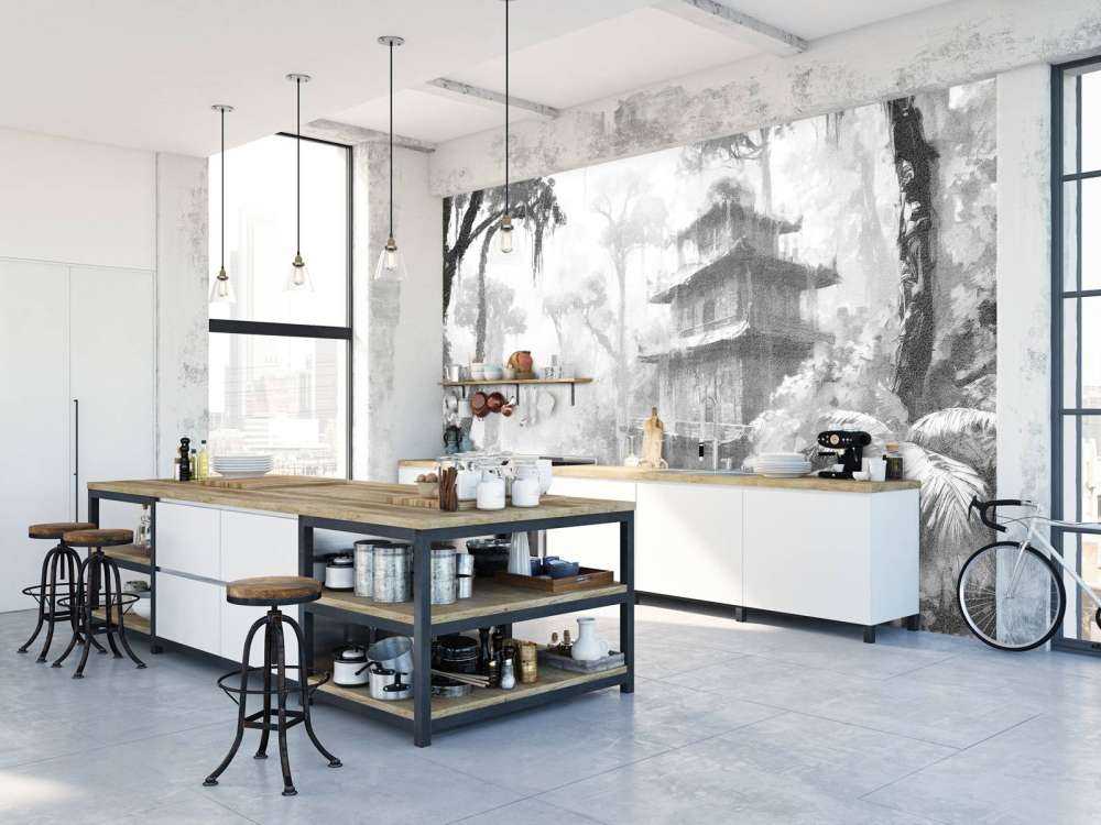 Hidden Hut in Misty Forest