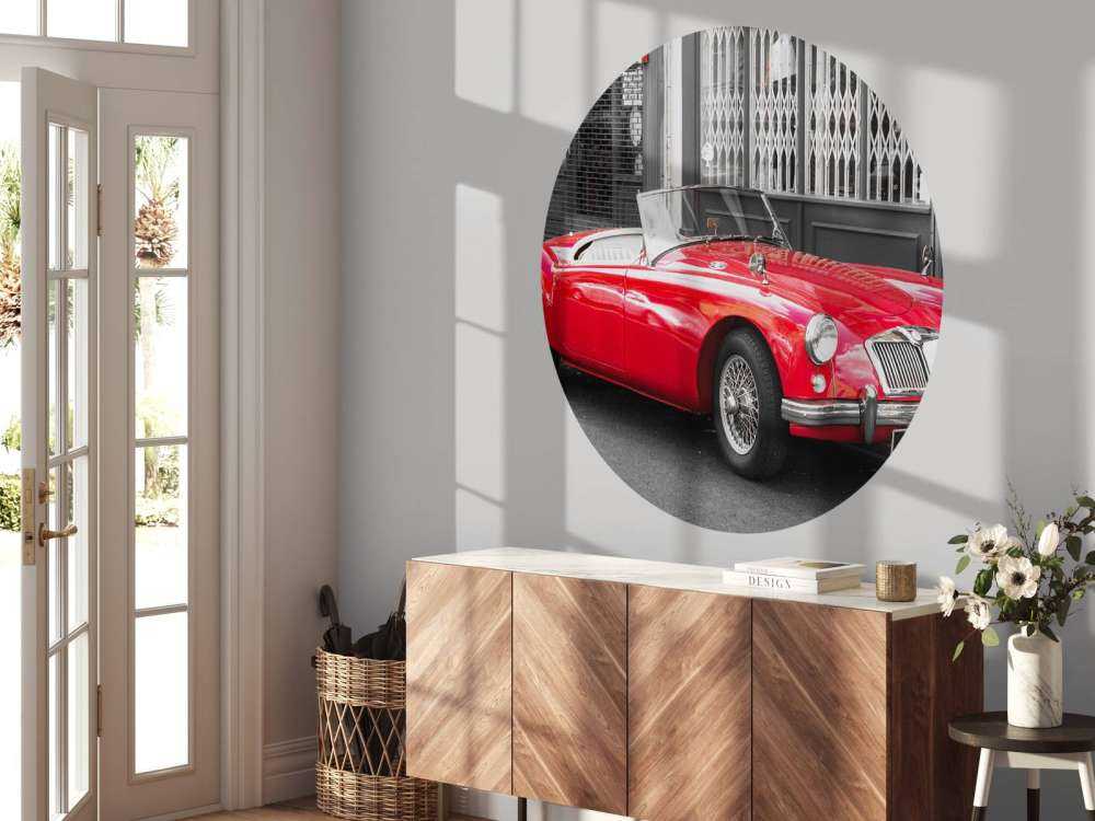 Red classic car