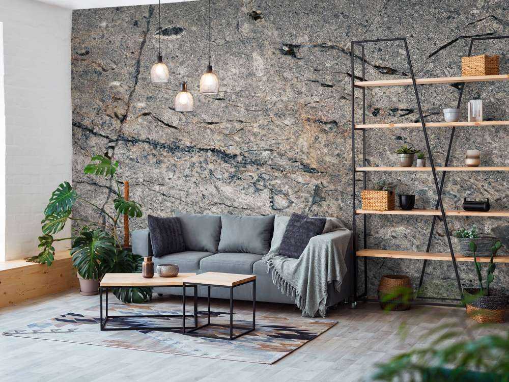 Grey marble structure