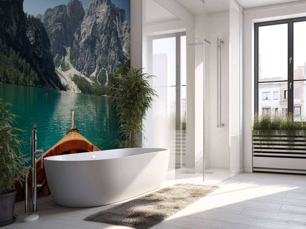 Lago di Braies from a boat