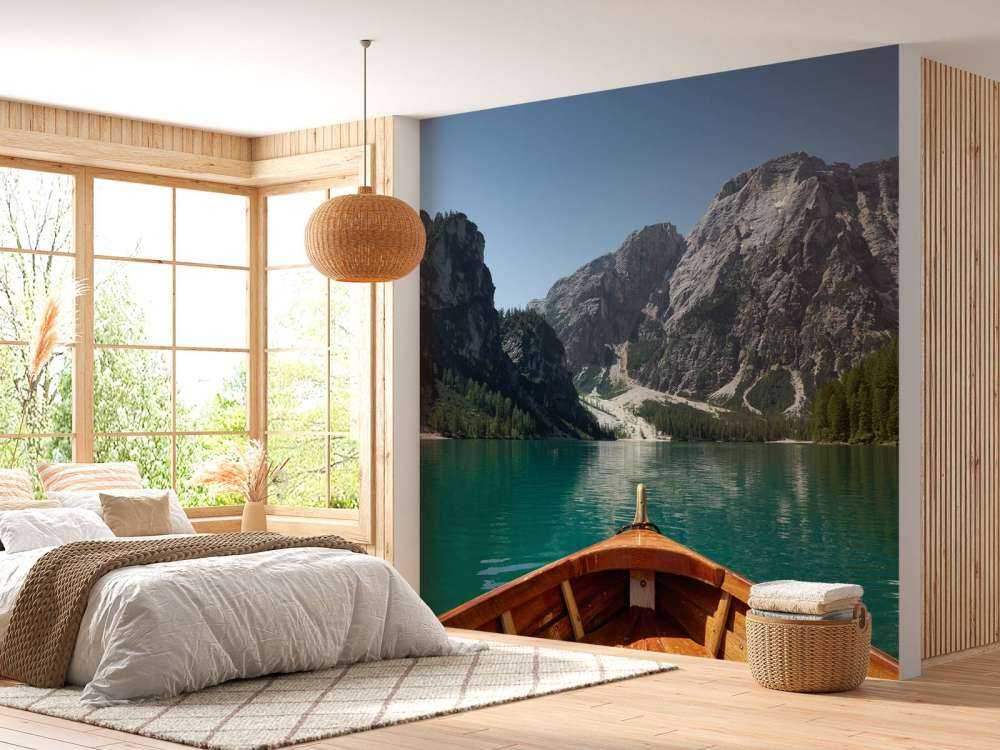 Lago di Braies from a boat