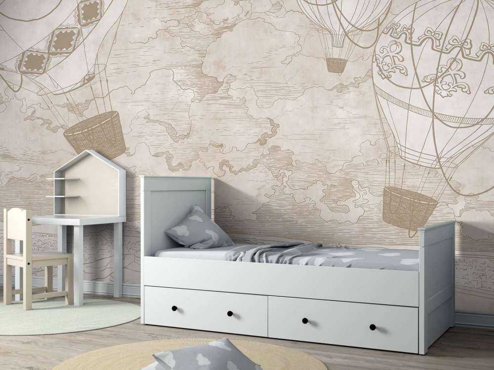 Hot air balloons over the city