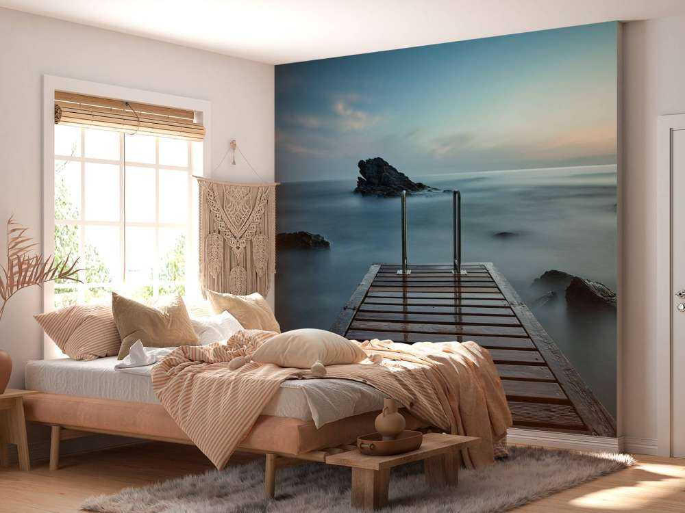 Wooden jetty at the coast