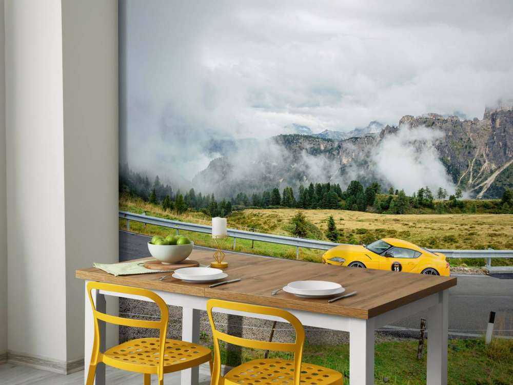 Sports cars in the Dolomites