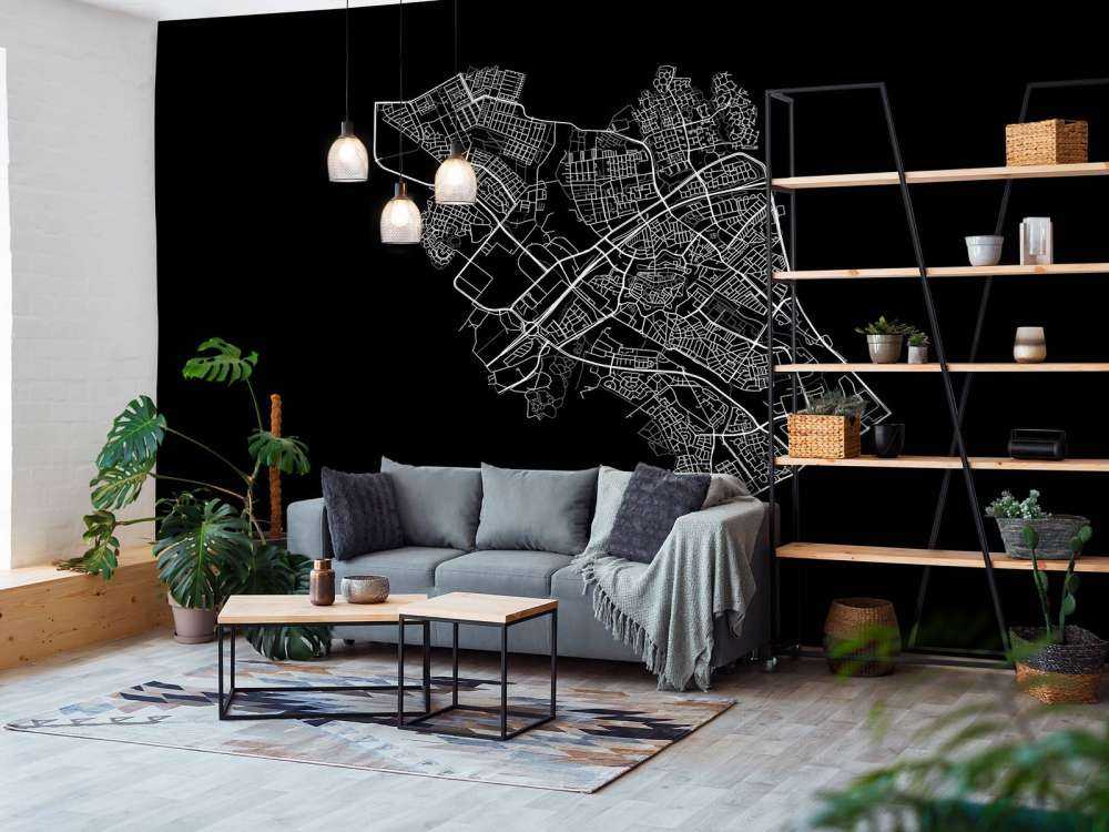 Map of Zwolle, black